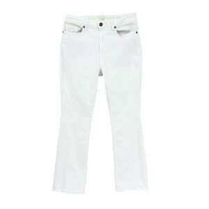 ANN MASHBURN Straight Ankle Jeans Stretch Pockets White